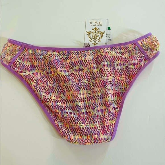 ✨BECCA by Rebecca Virtue Purple Multicolor Crochet Bikini Bottom - Size Large✨ - Picture 6 of 7
